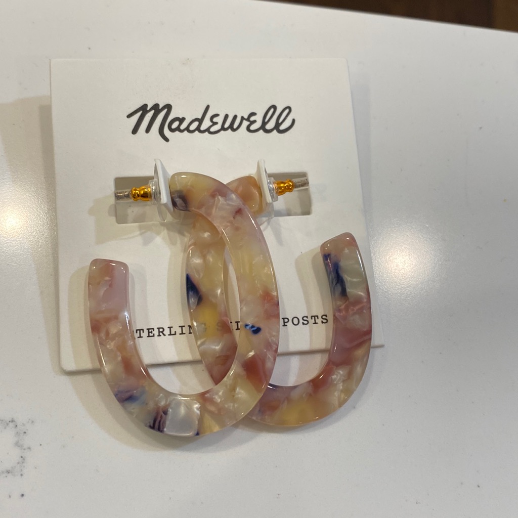 Nwt Madewell Oval Hoop Earrings